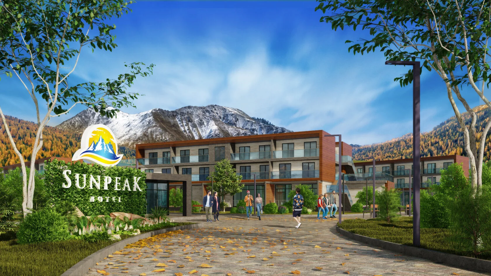 Въезд на территорию Sun Peak